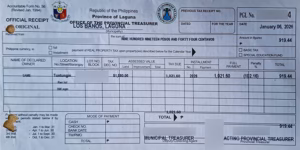 Real Property Tax Receipt 2026