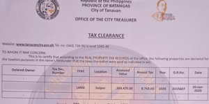 Tax Clearance Certificate 2020